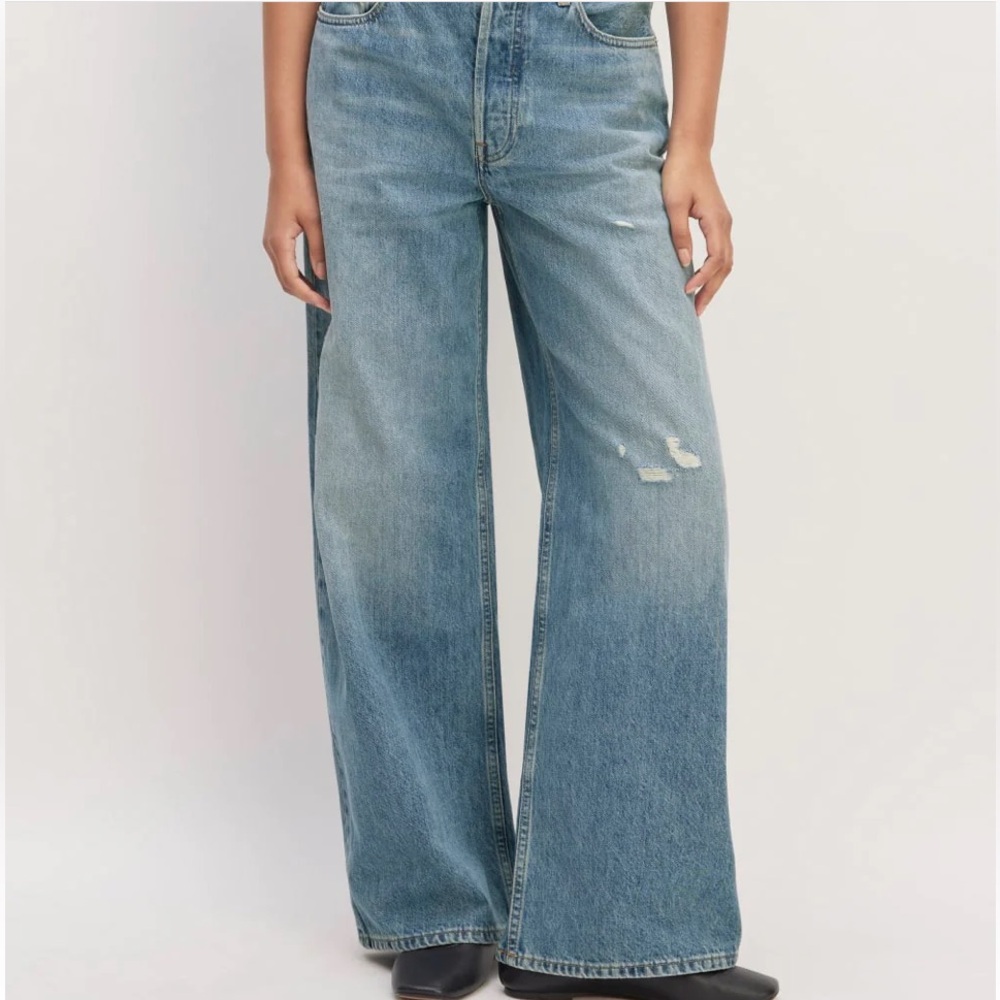 Everlane Light Blue Flare Super Baggy Jeans